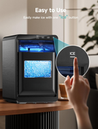 40Lbs/24H Nugget Ice Maker, Self-Cleaning Countertop Pebble Pellet Ice Machine for Home Kitchen Office
