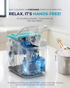 6 Mins Fast Countertop Ice Maker | 26Lbs Daily, Auto-Cleaning Portable Ice Maker with Handle, Basket & Scoop for Kitchen Camping RV, Green